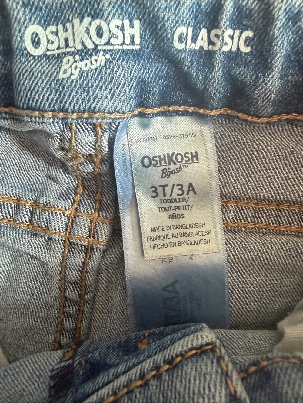 Lot of 4 OshKosh B’gosh Boys Jeans 3T Bundle Straight Classic Multiple Washes - Picture 7 of 14